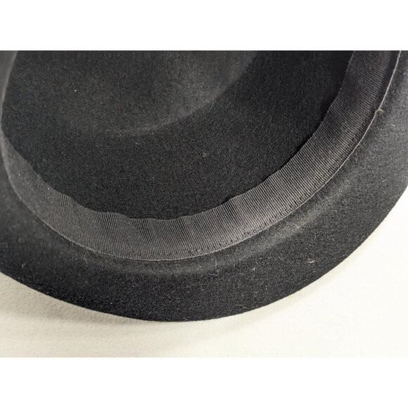 Vintage Women's Riding Top Hat, Black wool Italian Regency hat for women, - Picture 8 of 10